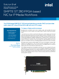 NIC ST 2110 berbasis FPGA untuk Alur Kerja Media IP