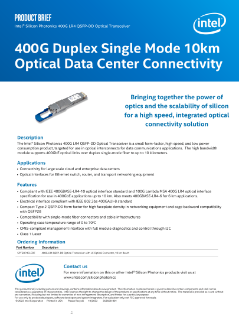 Transceiver Intel® Silicon Photonics 400G