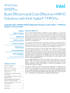 Radio mMIMO ORAN dengan Intel® Agilex™ FPGAs