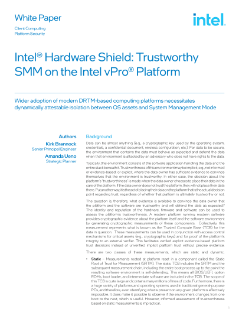 Trustworthy SMM on the Intel vPro® Platform