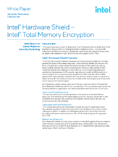 Laporan Resmi Intel® Total Memory Encryption