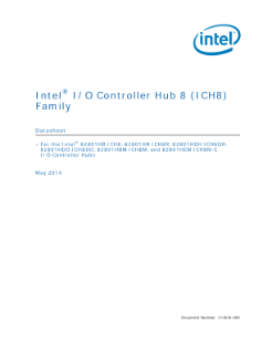 ®
Intel I/O Controller Hub 8 (ICH8)
Family