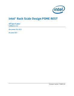 Intel® Rack Scale Design (Intel® RSD) PSME REST API Specification