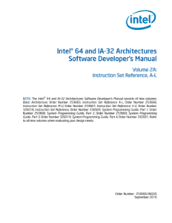 Intel® 64 and IA-32 Architectures Developer's Manual: Vol. 2A