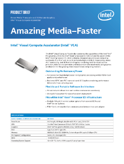 Uraian Singkat Produk Intel® Visual Compute Accelerator (Intel® VCA)
