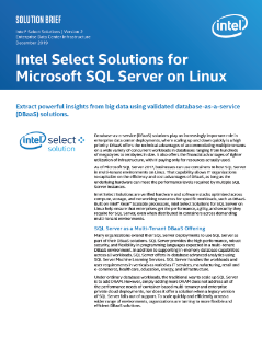 Intel® Select Solutions for Microsoft SQL Server on Linux