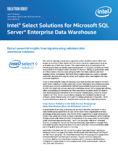 Intel® Select Solutions for Microsoft SQL Server*