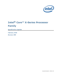 6th Gen Intel® Core™ X-Series Processor Family Spec Update